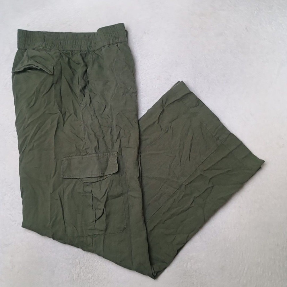 Marine Layer Pants Women Medium Green Wide Leg Relaxed Casual Saturday 18575